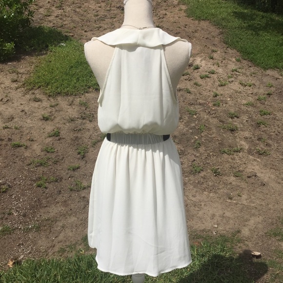 Francesca’s Collection white ruffle dress - Picture 3 of 3